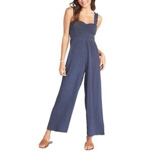 Roxy Women's Blue Sleeveless Jumpsuit M Casual Summer Adjustable Straps